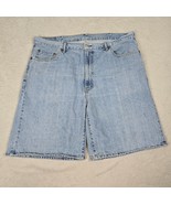 Levis 550 Jean Shorts Mens Size 42 Denim Light Wash Classic Summer Casua... - £14.90 GBP