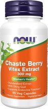 Now Foods Chaste Berry Vitex Extract 300mg 90 VegCap Womens Health w/ Do... - $19.75