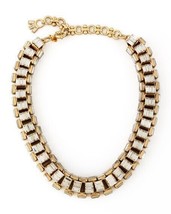 Lee Angel Neiman Marcus Box Link Collar Clear Crystal Baguette Necklace ... - £105.13 GBP