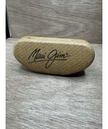 MAUI JIM Hinged Clam Shell Hard Sunglass Eyeglass Case TAN Basket Weave - $186.73 MXN