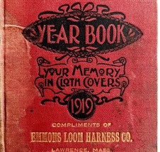 Year Book Journal 1919 Emmons Loom Harness Co Massachusetts Antique HC Book E28 - £23.59 GBP