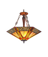 Chloe Lighting Evelyn Tiffany-Style 3 Light Ceiling Pendant - 24 in. Shade - €151,94 EUR