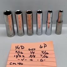 Craftsman Tools USA 6 pc SAE 1/4&#39;&#39; Drive Deep 6 point Socket Set - $316.49 MXN