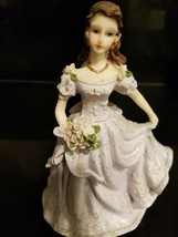 Quinceanera Cake Topper Figure Violet Dress - $6.85