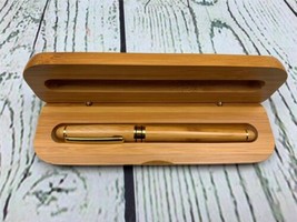 Natural Handcrafted Bamboo Ballpoint Pen Set Premium Gel Ink Roller Ball Pens - £12.64 GBP