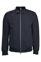 Brooks Brothers Mens Navy Blue Smooth Nylon Rain Coat Jacket Sz Large L 7759-4 - £79.65 GBP