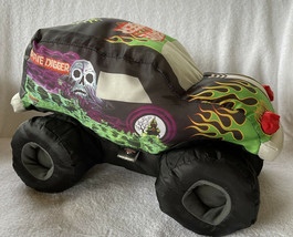Monster Jam Grave Digger Plush 13″ Truck Soft Stuffed Puffalump Nylon Pillow Toy - £9.54 GBP