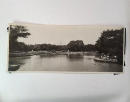Shanghai China City Park Pond Photo 1945 WWII Panorama 10x4&quot; - $24.70