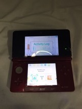 Nintendo 3DS Flame Red Handheld Console CTR-003 Tested &amp; Works New Battery - £92.88 GBP