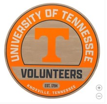 Tennessee Volunteers Wall Sign Orange White Wood Decoration Round Colleg... - $56.99