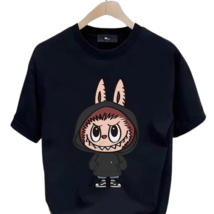 Extra Large (Width 23&quot;) Labubu Macaron Round Neck T-Shirt Men &amp; Women Pl... - $494.68 MXN
