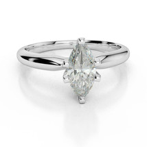 Solitaire 1.00Ct Marquise Diamond 14k White Gold Finish Engagement Ring Size 5.5 - £83.31 GBP