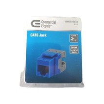 Commercial Electric CAT6 Jack Blue  Part# 1000 015 551 - $5.93