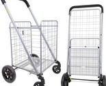 The Cruiser Cart Deluxe 2 Shopping Grocery Rolling Folding Laundry Baske... - $81.99