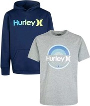 HURLEY ~ 2-Piece ~ Hoodie &amp; Cotton Tee Set ~ MIDNIGHT NAVY ~ Size 7/8 - €34,24 EUR
