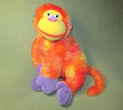 30&quot; Orange Monkey Plush Rare Aurora Fuzzy Stuffed Animal Yellow Purple Toy Ape - £97.91 GBP