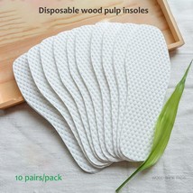 10 Pairs/pack Disposable Insoles Nature Wood Pulp Insoles Men And Women Thin Bre - £11.78 GBP