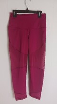 Victoria&#39;s Secret Sport Women&#39;s  Leggings Maroon with Mesh Small - $333.45 MXN