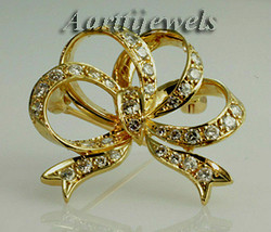 Victorian 0.68ct Rose Cut Diamond Designer Wedding Halloween Brooch - £422.24 GBP