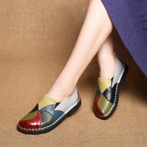 Women&#39;s Ladies Female Woman Mother Shoes Flats Leather Loafers Mixed Colorful No - £39.25 GBP