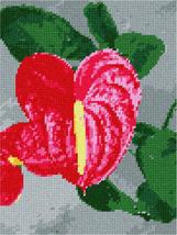 Pepita Needlepoint Canvas: Flamingo Flower, 7&quot; x 9&quot; - £39.38 GBP+