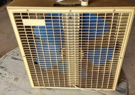Vintage 22x22 Square Box Fan Kool King Window Classic Works Blue Blades - $1,841.36 MXN