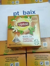 LIPTON Vanilla Caramel Tea black with Caramel 20 pyramids bags - $4.25