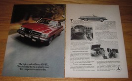 1974 Mercedes-Benz 450 SL Car Ad - Too refined to be a Sports Car - £14.46 GBP