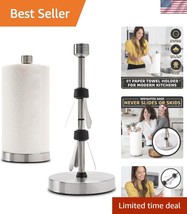 Stainless Steel One-Handed Paper Towel Holder with Weighted Base &amp; Sucti... - $60.00