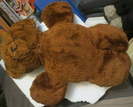Vintage Brown Stuffed Plush Bear 11 1/2&quot; tall tagged on ear - £14.53 GBP