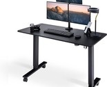 Rolling Standing Desk, 48 X 24 Inch Electric Height Adjustable Desk, Sta... - $296.99