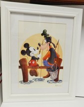 Peter Emmerich Walt Disney Art Mickey Mouse &amp; Goofy Matted Framed - £152.52 GBP