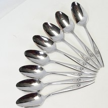 Oneidacraft Lasting Rose Teaspoons 6&quot; Stainless Lot of 8 - £19.26 GBP