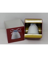 Lladró 2000 Millennium Annual Porcelain Christmas Bell Ornament Blue Ribbon - $15.99