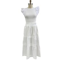 NWT Industry Republic White Ruffle‑Sleeve Top M &amp; Tiered Maxi Skirt XL Set - €54,40 EUR
