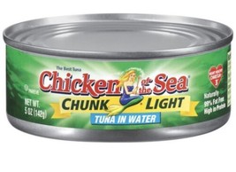 Chicken Of The Sea Chunk Light Tuna In Water 5 Ounce (Pack Of 10 Cans) - £62.12 GBP