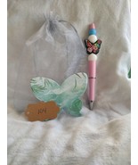 Beaded Butterfly Pen with Butterfly Notepad  - €6,99 EUR