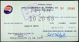 1960s Pepsi Payroll Check, Cool!!. - £3.98 GBP