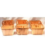 Wooden Farm Berry Box Baskets Quart Size Strawberry Crafts Weddings Lot 6 Used - $12.86