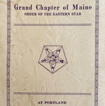 Order Of The Eastern Star 1941 Masonic Maine Grand Chapter Vol XVI PB Bo... - £45.12 GBP