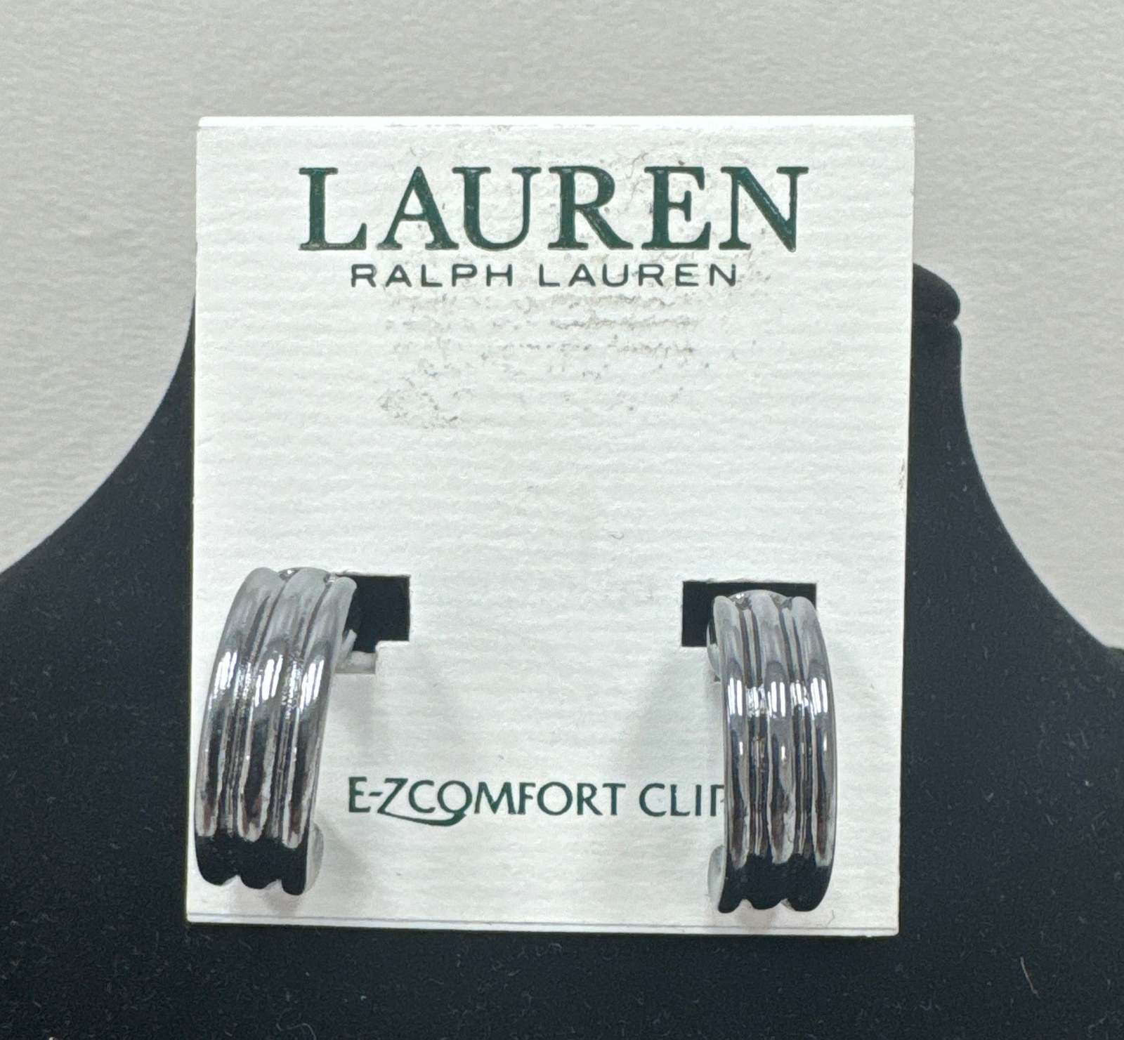 Lauren Ralph Lauren  Ribbed Hoop Clip-On Earrings - $22.77