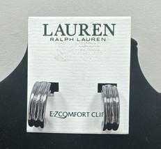 Lauren Ralph Lauren  Ribbed Hoop Clip-On Earrings - £18.14 GBP