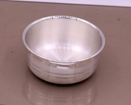 Handmade 999 solid silver baby bowl, excellent silver utensils from indi... - $194.03