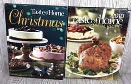 Taste of Home 2010 Annual Recipes + Christmas 2016 Hardcover Cookbook Lot Of 2 - £11.03 GBP