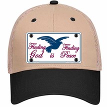 Finding God Finding Peace Novelty Khaki Mesh License Plate Hat - £23.17 GBP