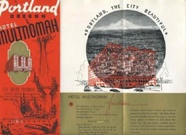 Hotel Multnomah Brochure Portland Oregon 1930&#39;s - £32.81 GBP