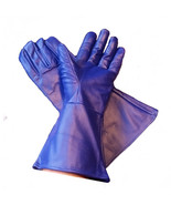Leather Gauntlet Gloves Blue 2X-Large - $29.70