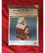 Bucilla Vintage 1990 &quot;Down the Chimney&quot; Plastic Canvas Tissue Box Kit #6... - $17.82