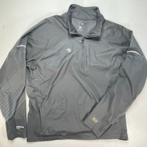 Mountain Hardwear Windstopper Jacket Mens 2XL Gray 1/4 Zip Pullover Soft... - $43.98