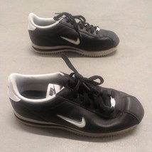 Mens Nike Cortez Basic Jewel Trainers Black Sz 8 Leather Sneaker 833238-002 - £110.67 GBP